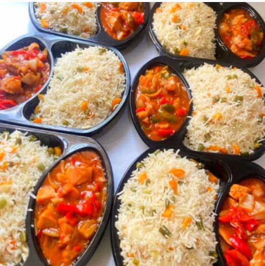 Basmatic Rice & chicken sauce