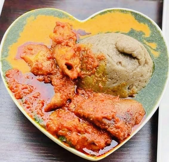 Amala Gbegiri and ewedu