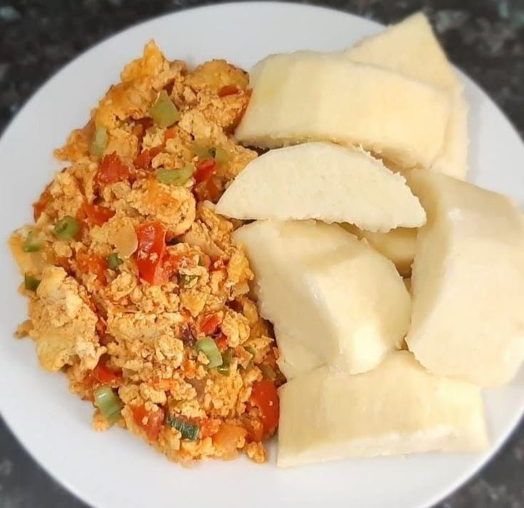 Yam and egg
