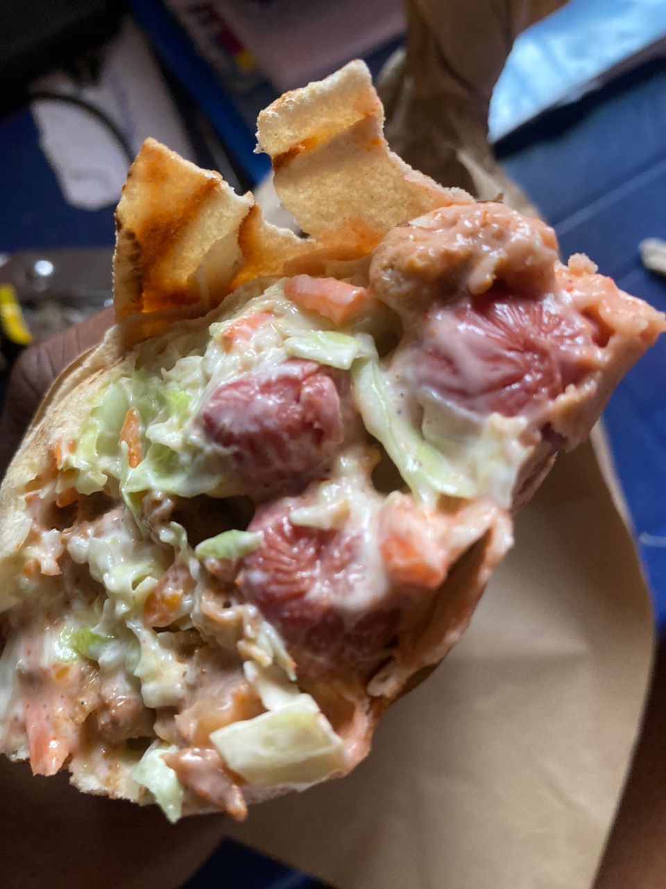 Beef shawarma & single sausage